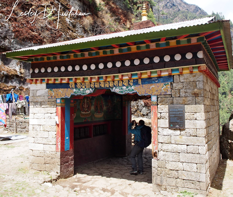 The entry archway to Khumbu and the Sagarmatha National Park at Monjo, Nepal