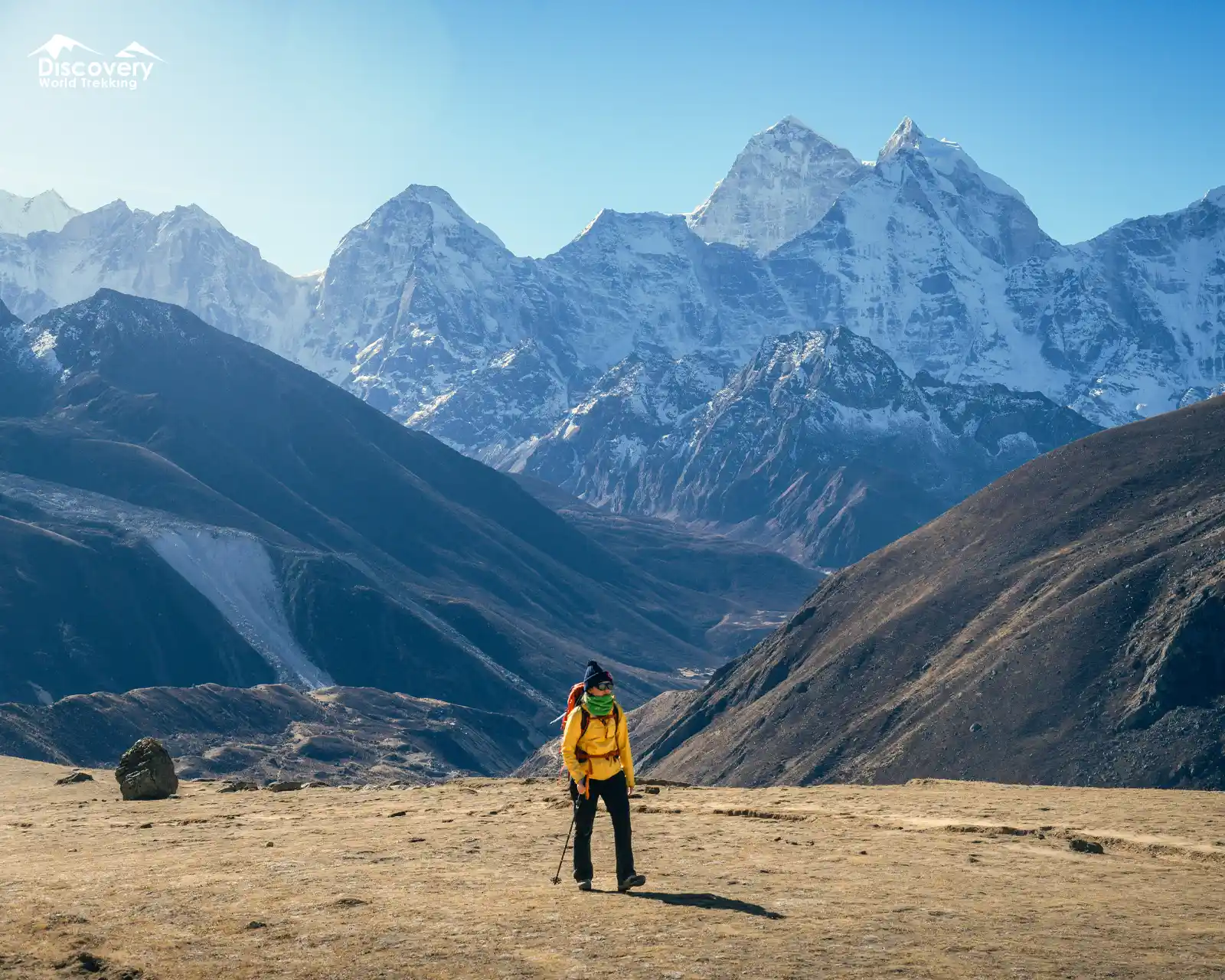 Trekking to Lobuche village from Dingboche on the Everest Base Camp short trek route through the dramatic Everest region.