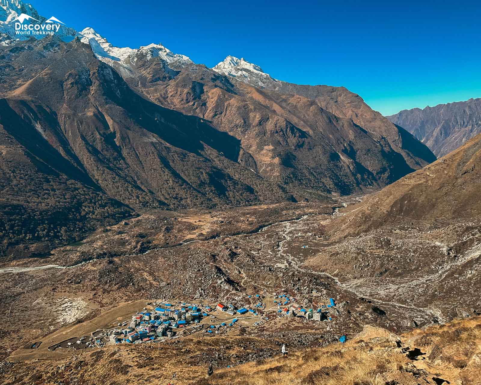 Kyanjin Gompa and surrounding Valley