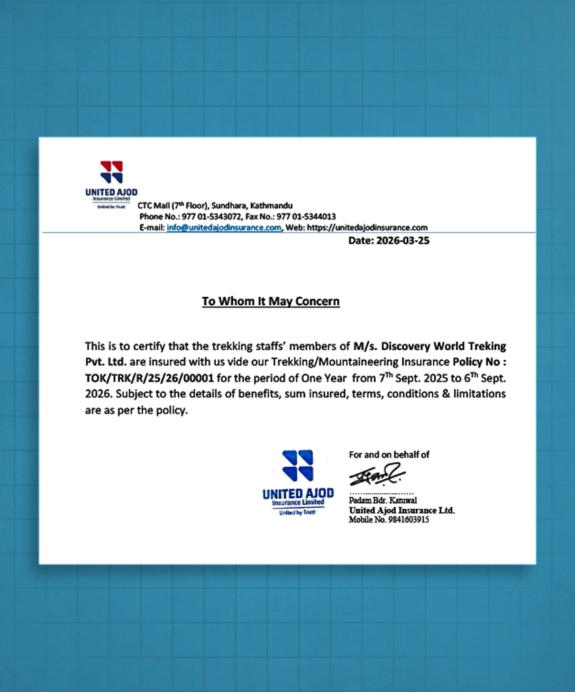 Insurance Certificate